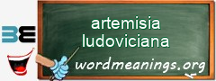 WordMeaning blackboard for artemisia ludoviciana